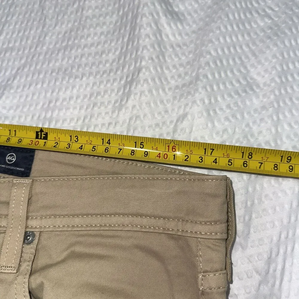 AG Adriano Goldschmied The Marchbox Jeans Mens 34x34 Khaki Tailored Leg Denim